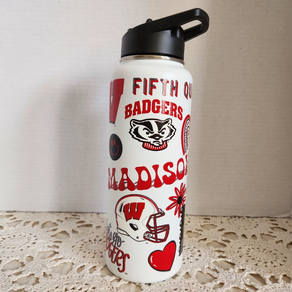 COPY - Wisconsin Badgers White Water Bottle NWOT
